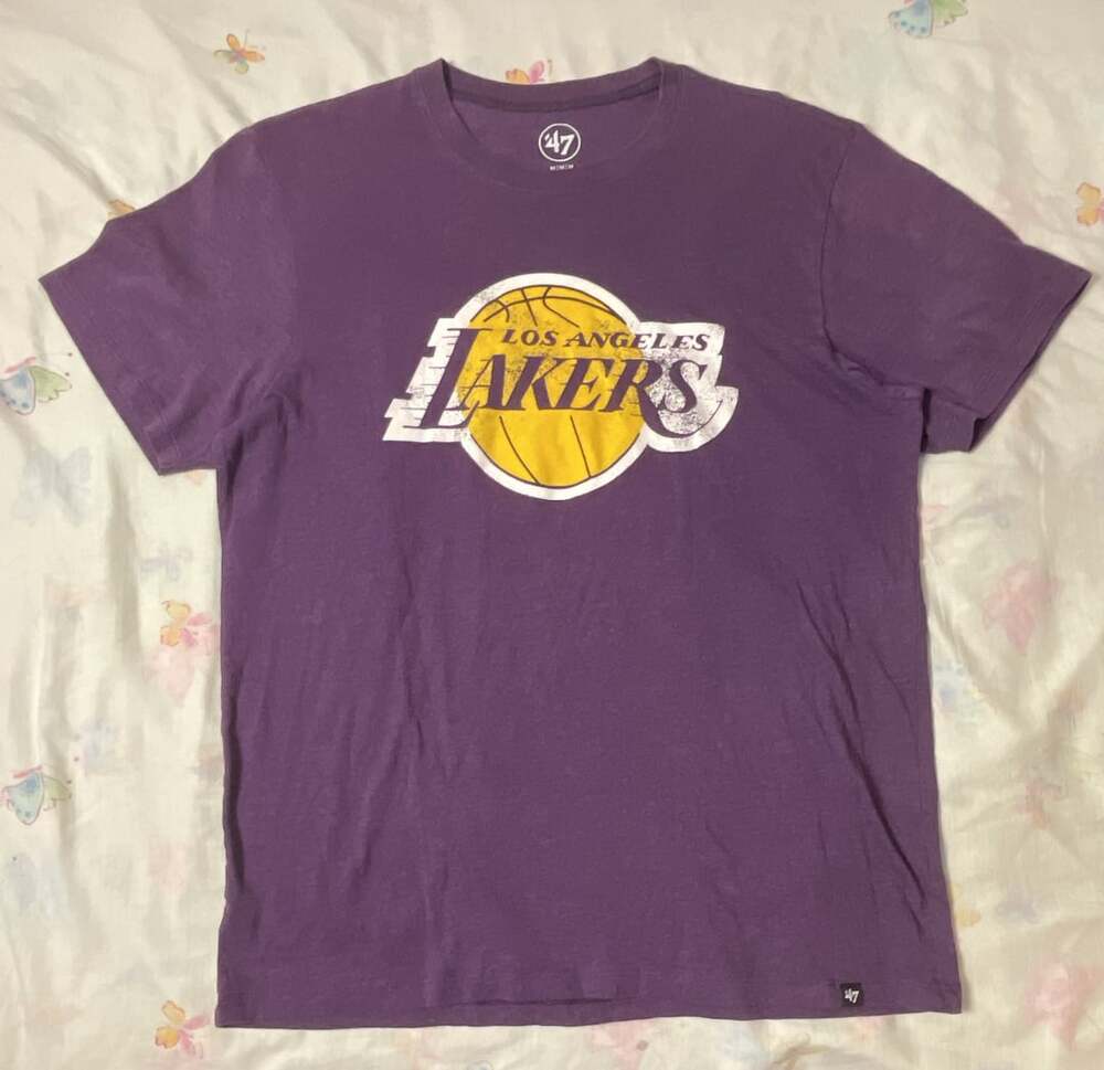 '47 Brand Los Angeles Lakers T-Shirt Size M Purple NBA Basketball